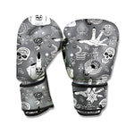 Gothic Wicca Curse Print Boxing Gloves