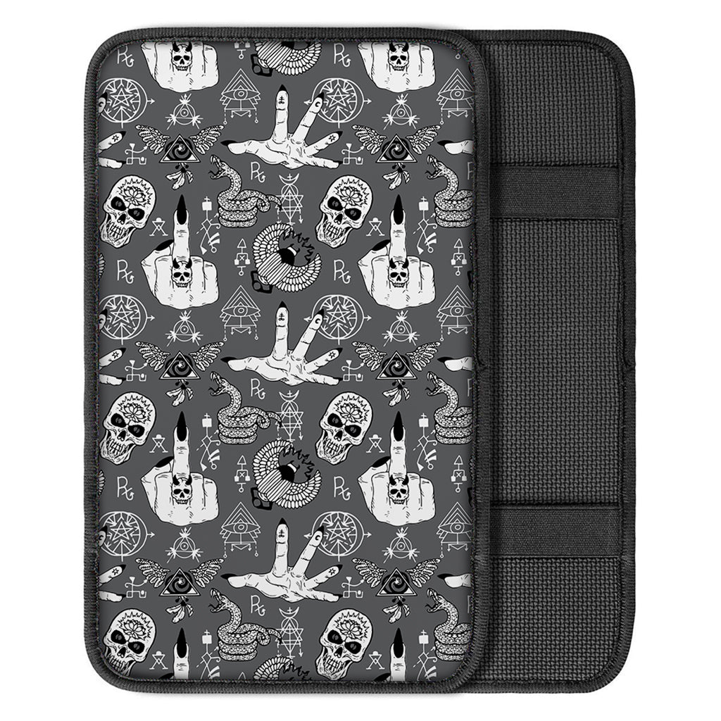Gothic Wicca Curse Print Car Center Console Cover