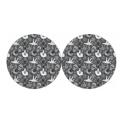 Gothic Wicca Curse Print Car Coasters