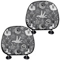 Gothic Wicca Curse Print Car Headrest Covers