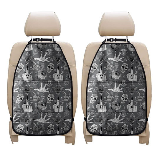 Gothic Wicca Curse Print Car Seat Organizers