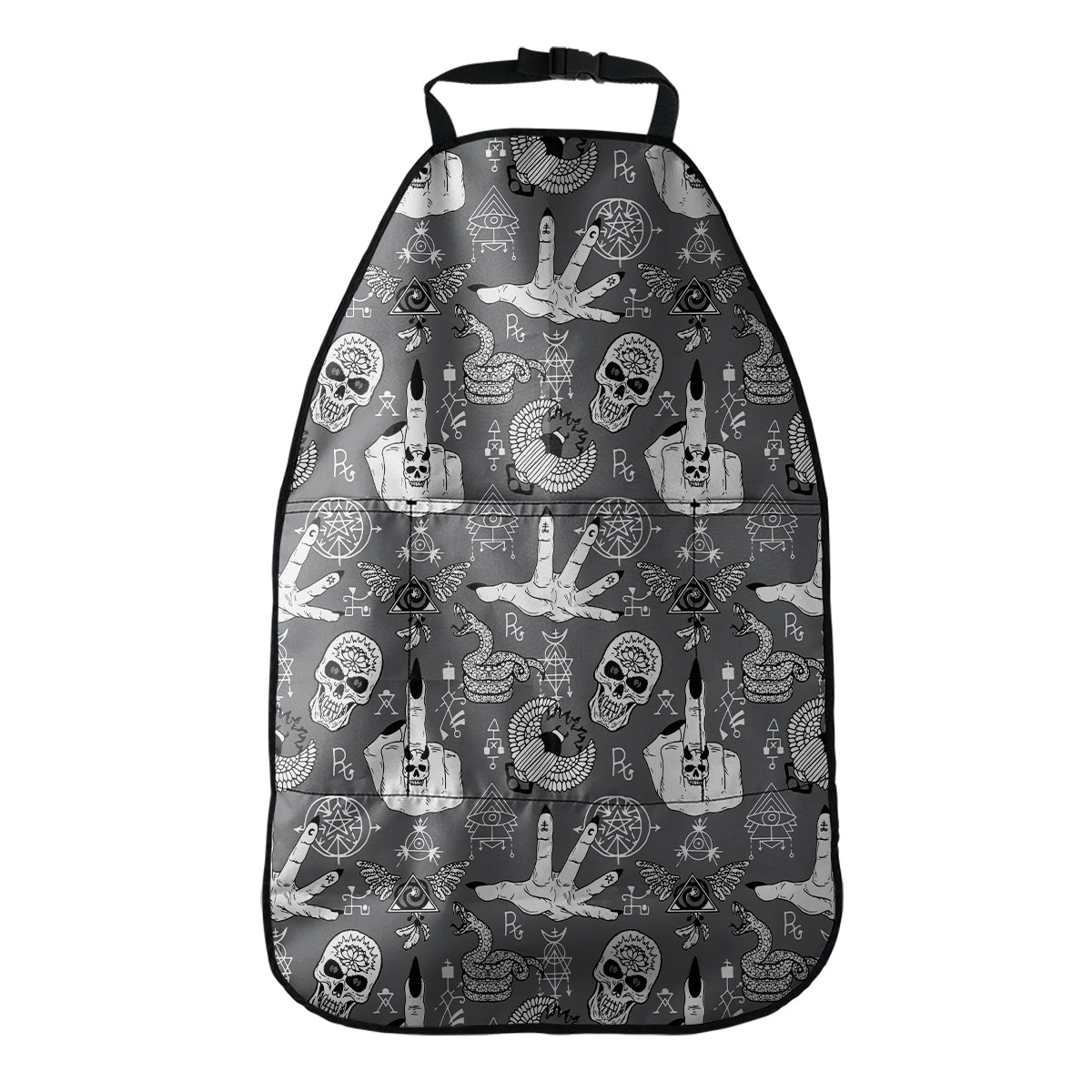 Gothic Wicca Curse Print Car Seat Organizers