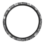 Gothic Wicca Curse Print Car Steering Wheel Cover