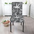 Gothic Wicca Curse Print Dining Chair Slipcover