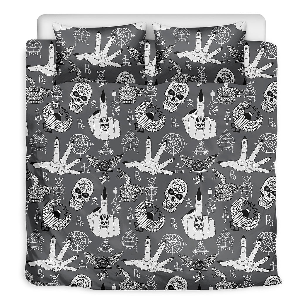 Gothic Wicca Curse Print Duvet Cover Bedding Set