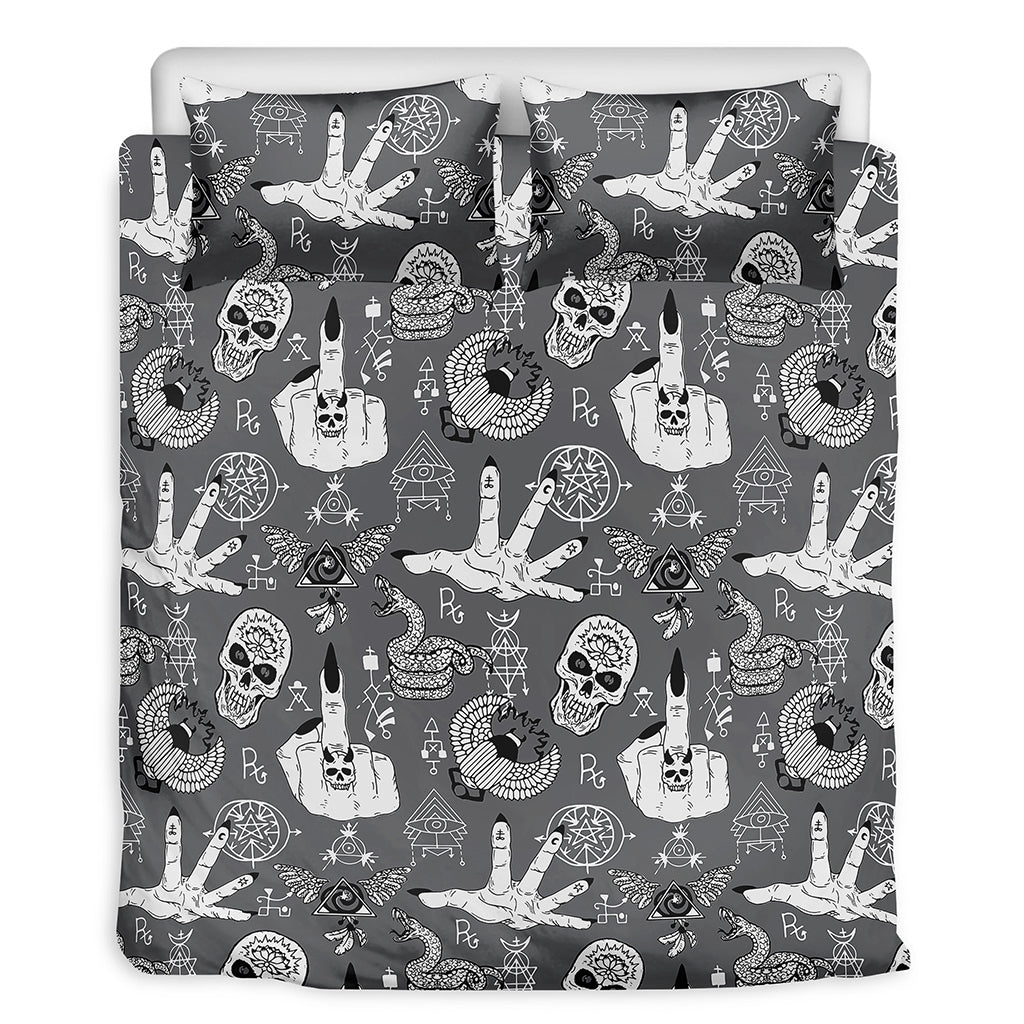 Gothic Wicca Curse Print Duvet Cover Bedding Set