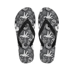 Gothic Wicca Curse Print Flip Flops