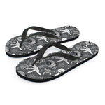 Gothic Wicca Curse Print Flip Flops