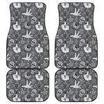 Gothic Wicca Curse Print Front and Back Car Floor Mats