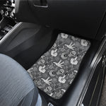 Gothic Wicca Curse Print Front and Back Car Floor Mats