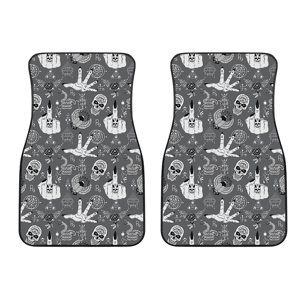 Gothic Wicca Curse Print Front Car Floor Mats