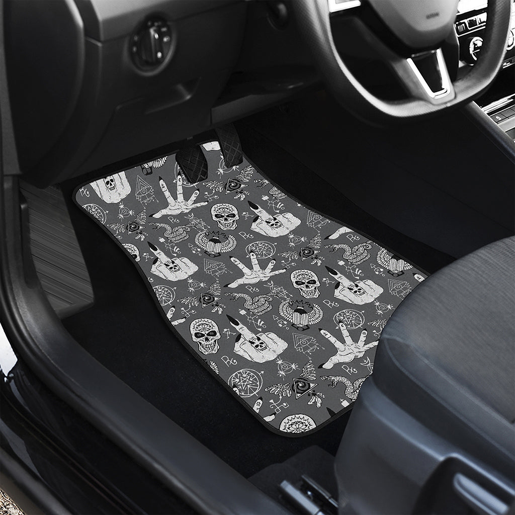 Gothic Wicca Curse Print Front Car Floor Mats
