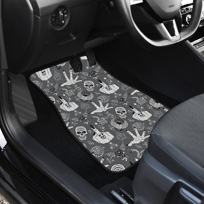 Gothic Wicca Curse Print Front Car Floor Mats