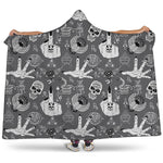 Gothic Wicca Curse Print Hooded Blanket