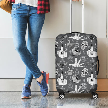 Gothic Wicca Curse Print Luggage Cover