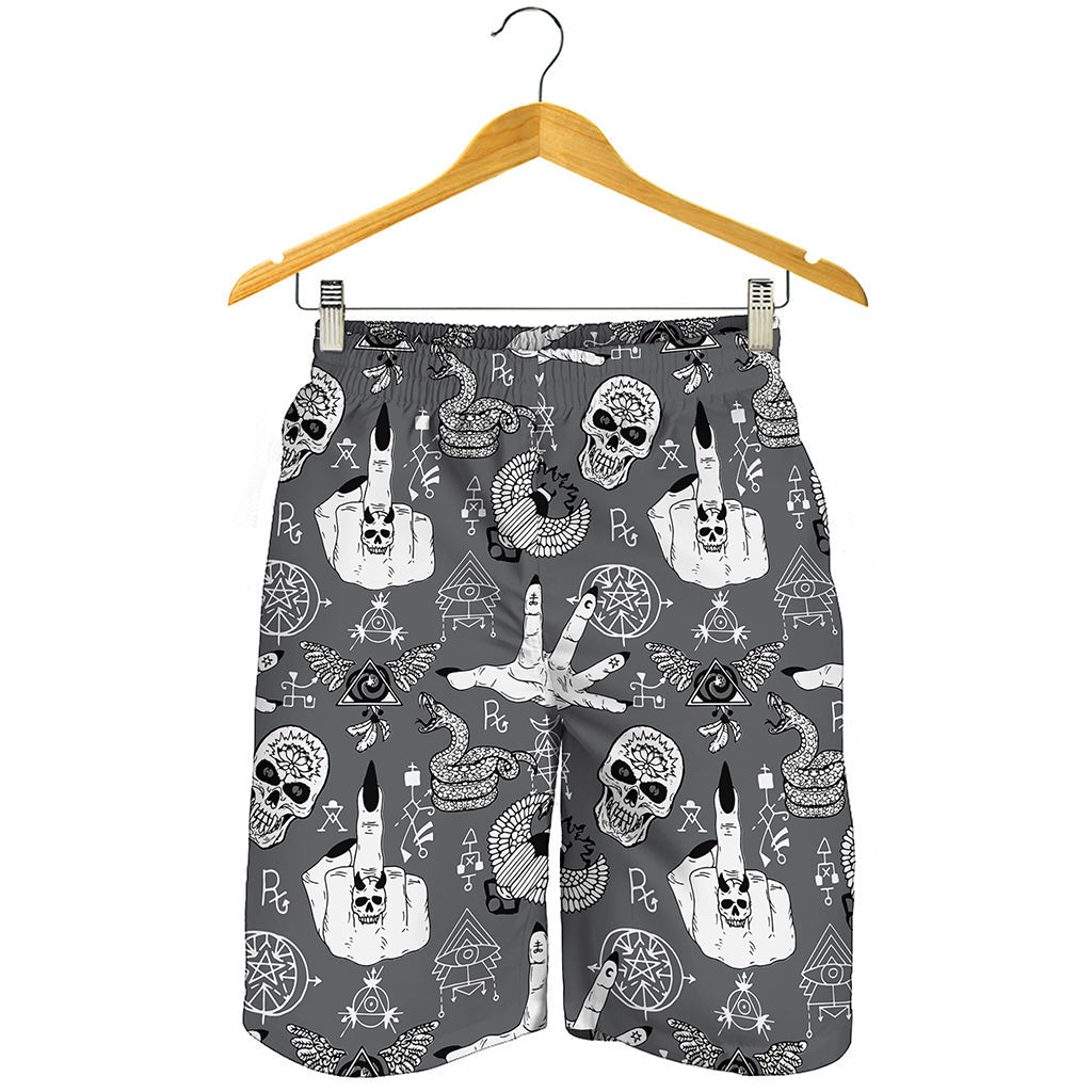 Gothic Wicca Curse Print Men's Shorts