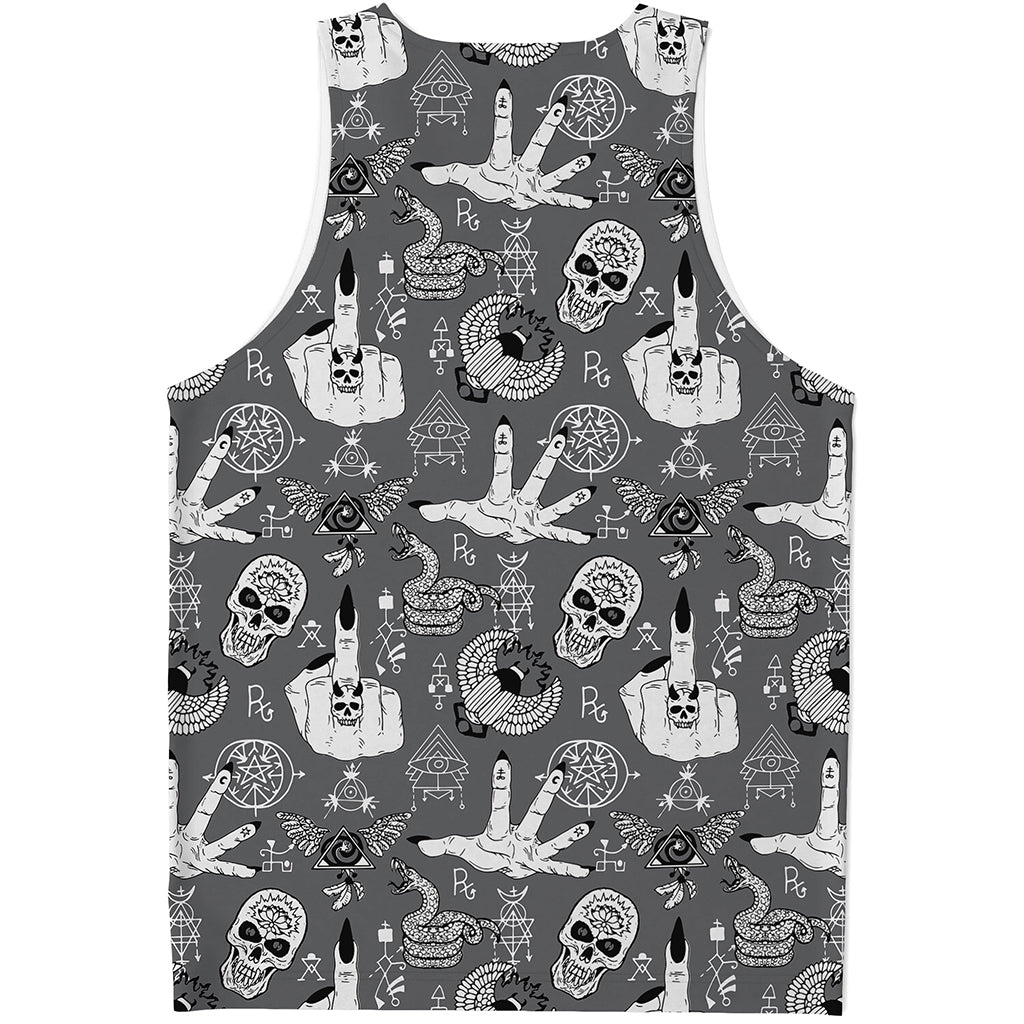 Gothic Wicca Curse Print Men's Tank Top