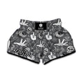 Gothic Wicca Curse Print Muay Thai Boxing Shorts