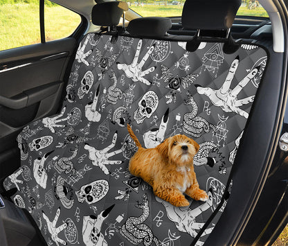 Gothic Wicca Curse Print Pet Car Back Seat Cover