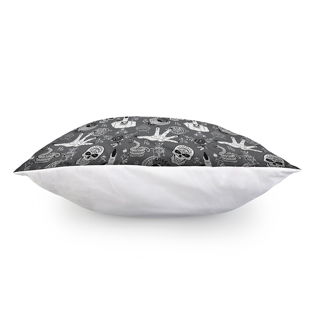 Gothic Wicca Curse Print Pillow Cover