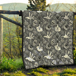 Gothic Wicca Curse Print Quilt