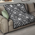 Gothic Wicca Curse Print Quilt