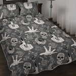 Gothic Wicca Curse Print Quilt Bed Set