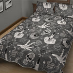 Gothic Wicca Curse Print Quilt Bed Set