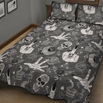 Gothic Wicca Curse Print Quilt Bed Set