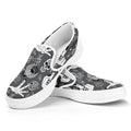 Gothic Wicca Curse Print White Slip On Sneakers