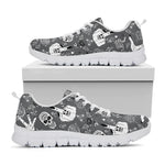 Gothic Wicca Curse Print White Sneakers