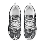 Gothic Wicca Curse Print White Sneakers