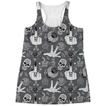 Gothic Wicca Curse Print Women's Racerback Tank Top