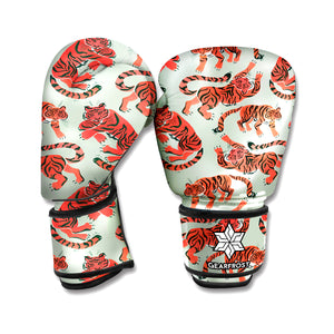 Gouache Tiger Pattern Print Boxing Gloves