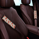 Gouache Tiger Pattern Print Car Seat Belt Covers