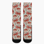 Gouache Tiger Pattern Print Crew Socks