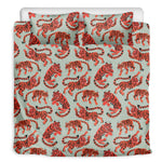 Gouache Tiger Pattern Print Duvet Cover Bedding Set