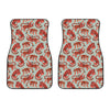 Gouache Tiger Pattern Print Front Car Floor Mats