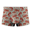 Gouache Tiger Pattern Print Men's Boxer Briefs