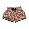 Gouache Tiger Pattern Print Muay Thai Boxing Shorts