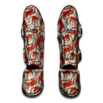 Gouache Tiger Pattern Print Muay Thai Shin Guard