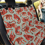 Gouache Tiger Pattern Print Pet Car Back Seat Cover