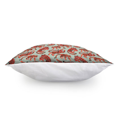 Gouache Tiger Pattern Print Pillow Cover
