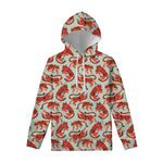 Gouache Tiger Pattern Print Pullover Hoodie