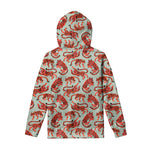 Gouache Tiger Pattern Print Pullover Hoodie