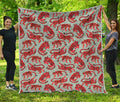 Gouache Tiger Pattern Print Quilt