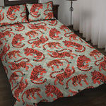Gouache Tiger Pattern Print Quilt Bed Set
