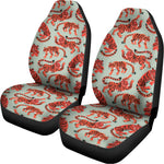 Gouache Tiger Pattern Print Universal Fit Car Seat Covers