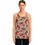 Gouache Tiger Pattern Print Women's Racerback Tank Top