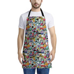 Graffiti Cartoon Characters Print Apron